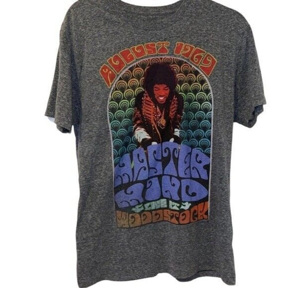 Jimi Hendrix Band Tee Master Band Woodstock T-Shirt Men's Size M Medium